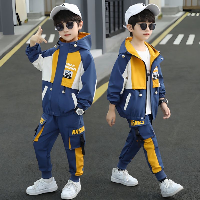 男童春秋裝套裝2022新款帥氣中大兒童衣服秋季運動洋氣網紅時髦潮