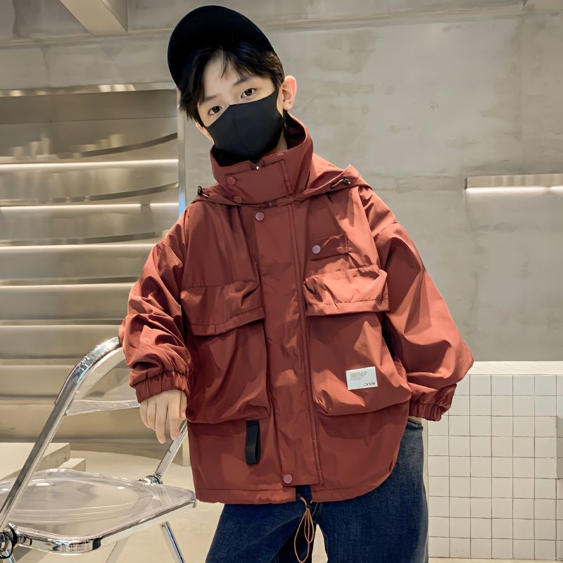 男童外套炸街工裝春秋款2023新款兒童春裝中大童上衣帥氣時髦潮牌
