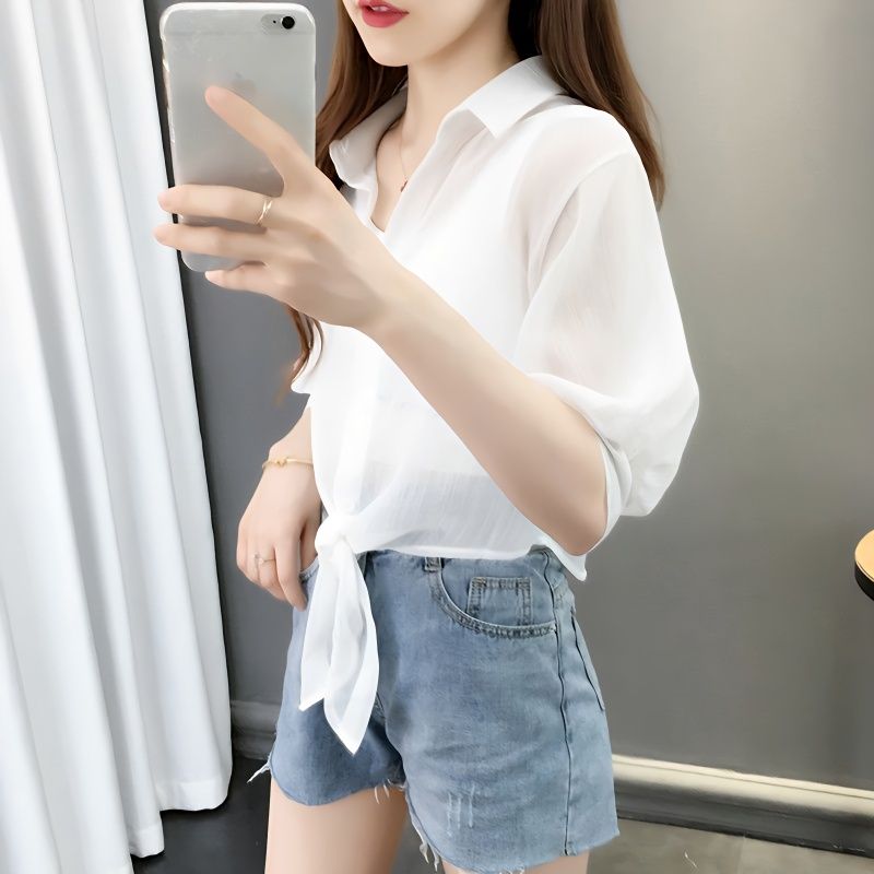 夏季防曬短外套女裝2023年新薄款寬鬆顯瘦配吊帶裙子的小披肩上衣