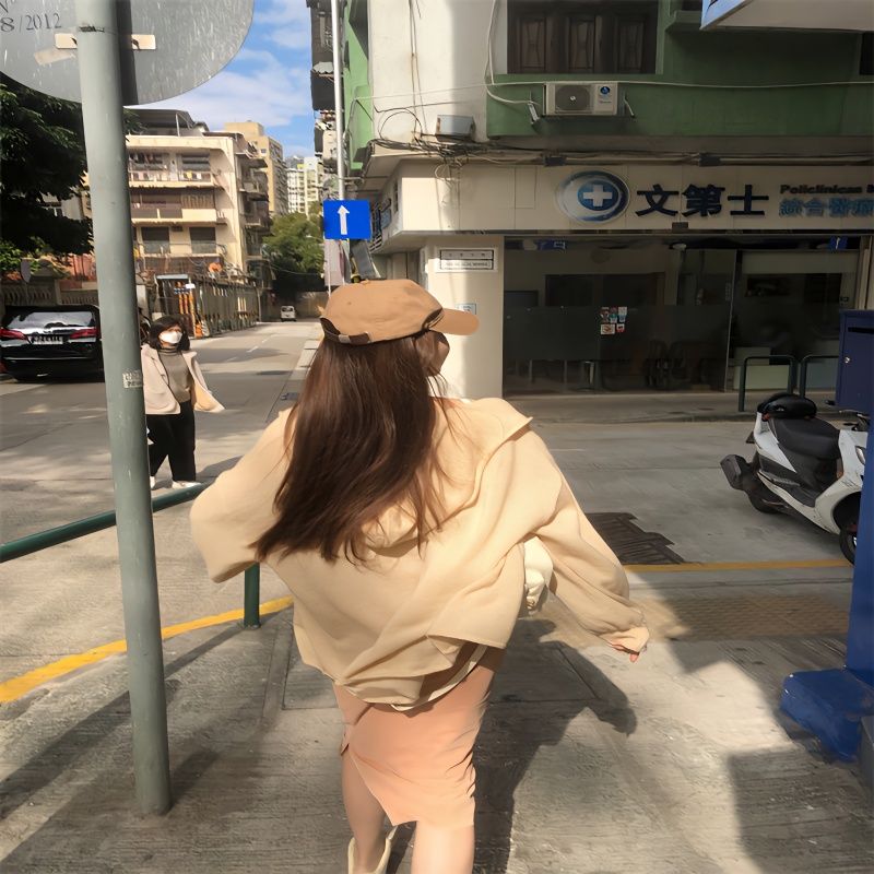 軟軟兔連帽開衫 超細親膚馬海毛女春季長袖寬鬆外套