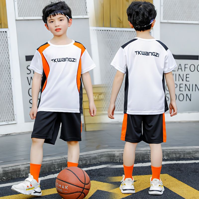 夏季儿童短袖套装学生宽松运动校服套装中大童薄款儿童篮球服套装