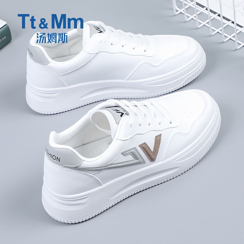 Tt&Mm/汤姆斯小白鞋女板鞋2023年新款春季休闲运动百搭学生软爆款