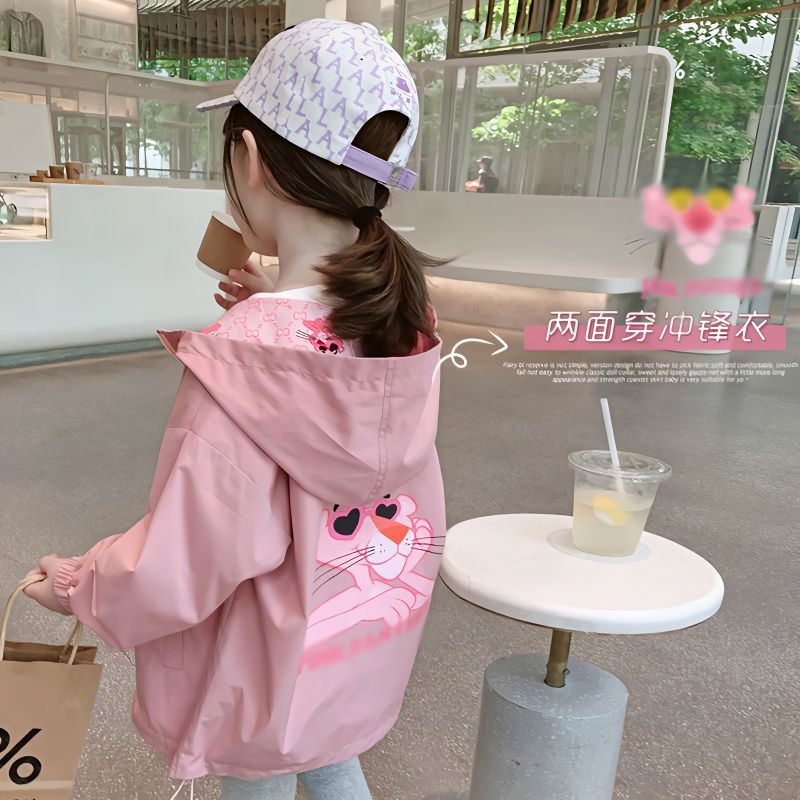 小布丁baby童裝2023新款女童秋裝兒童春秋外套寶寶兩面穿衝鋒衣潮