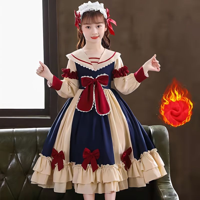 Authentic Christmas Lolita 2022 girls autumn and winter new college style princess skirt tutu skirt foreign style performance clothing