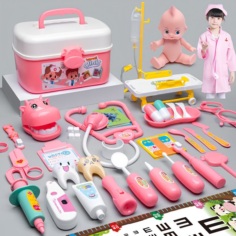 小医生儿童玩具套餐听诊器仿真女孩男孩过家家宝打针生日礼物