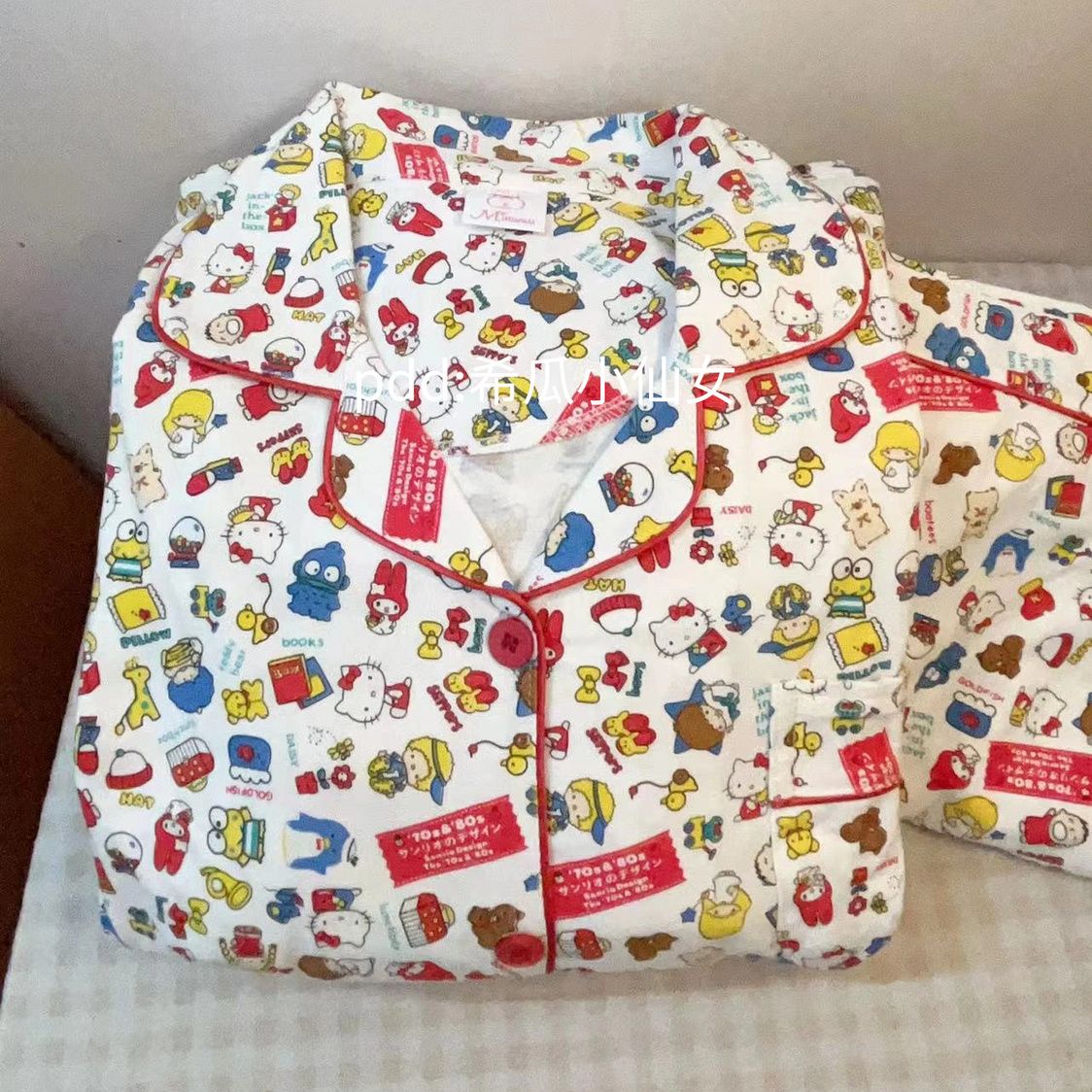 日系ins風hellokitty睡衣女春秋新款長袖長褲學生居家服套裝外穿