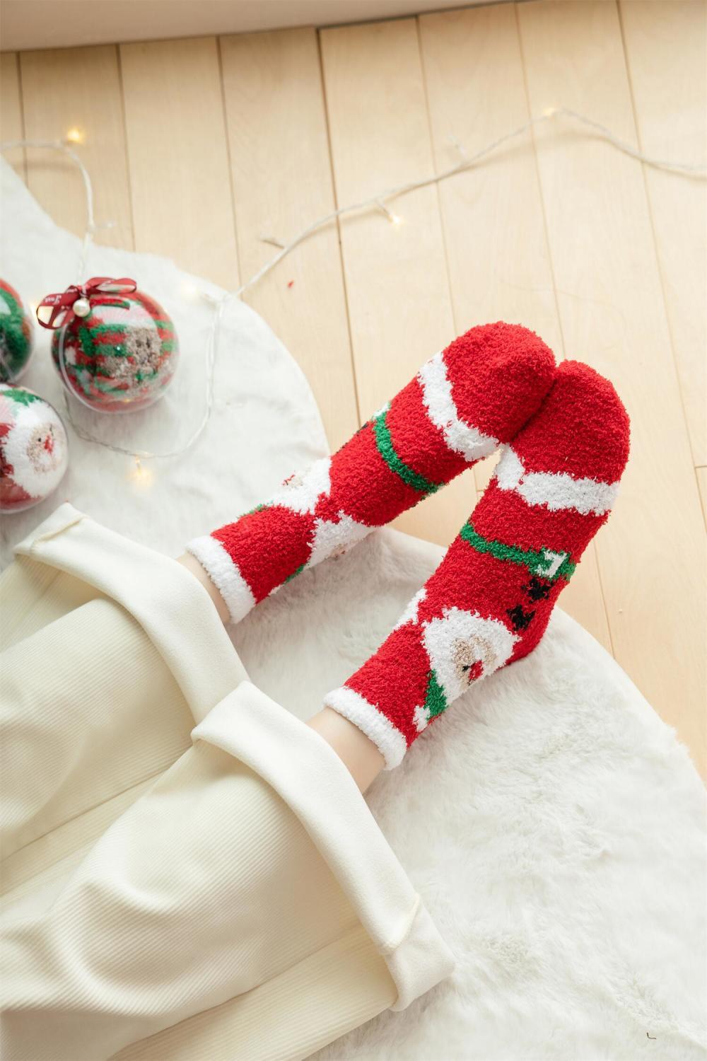 Cute Christmas socks, comfortable, warm, thick, and plush, full of festive atmosphere. Wishing you a happy Christmas_voghion.com