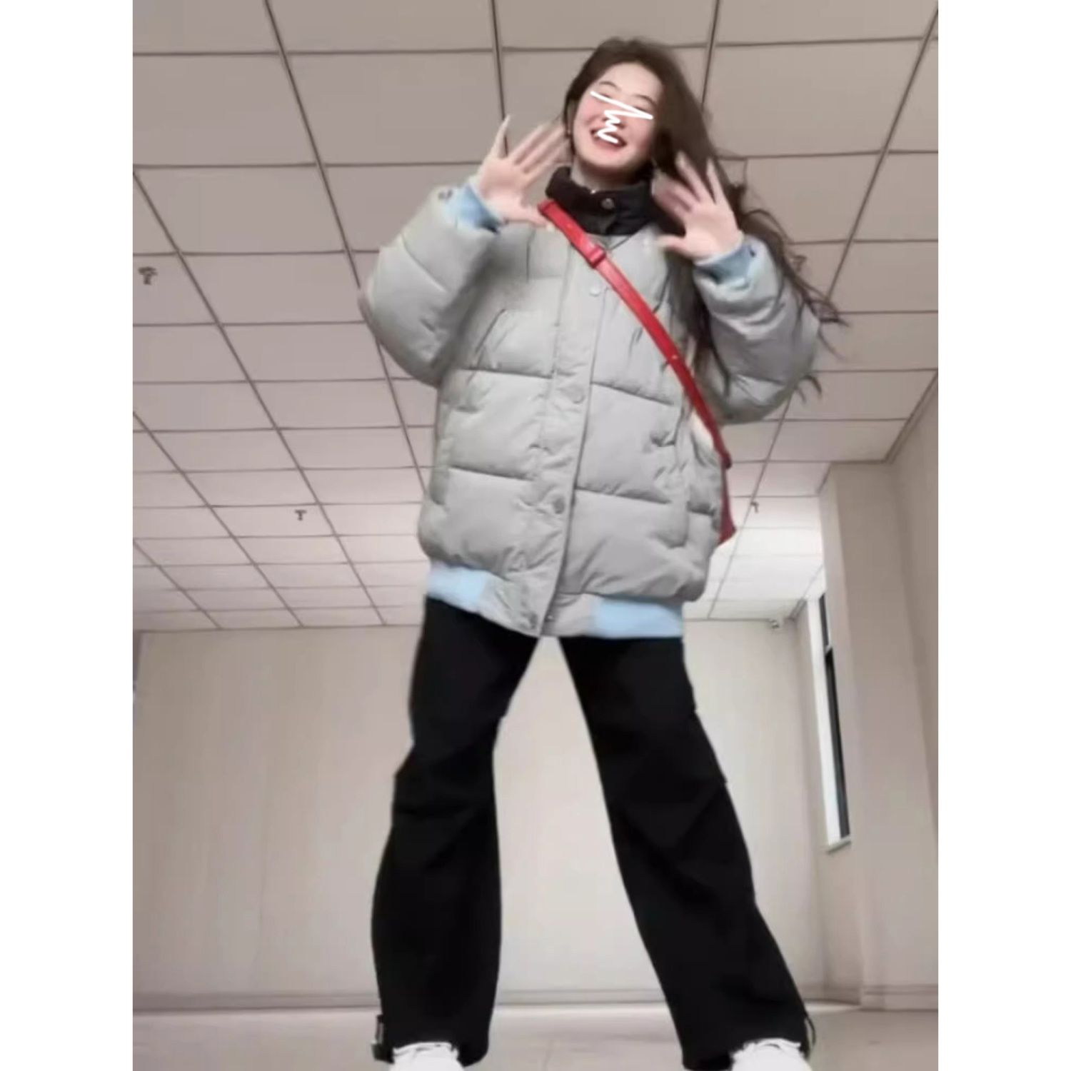 國潮ins棉衣棉服女冬季2023新款寬鬆加厚撞色設計感溫柔棉襖外套
