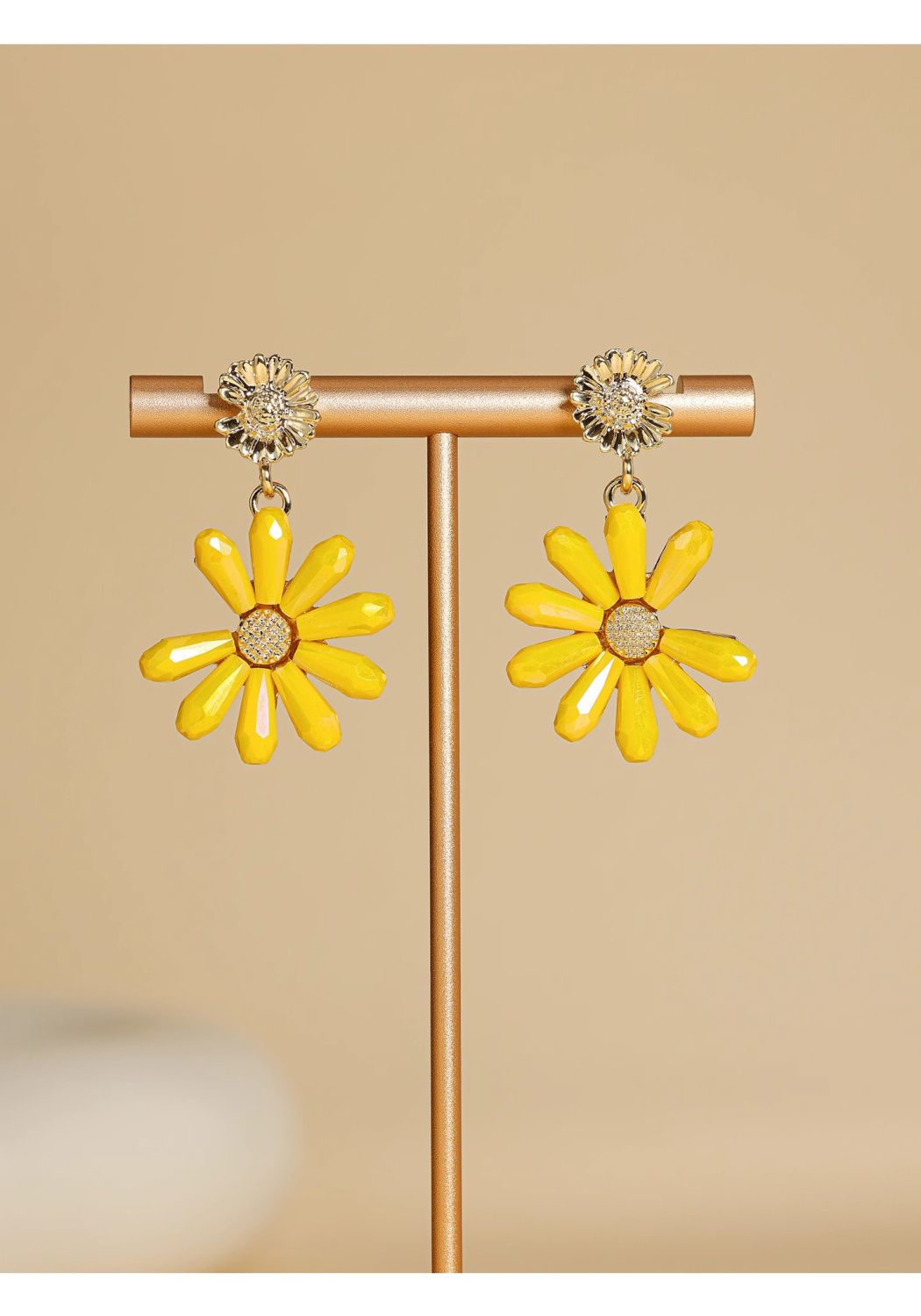 Ohrclips Mit Gänseblümchen Design Für Runde Und Eckige Gesichter_voghion.com