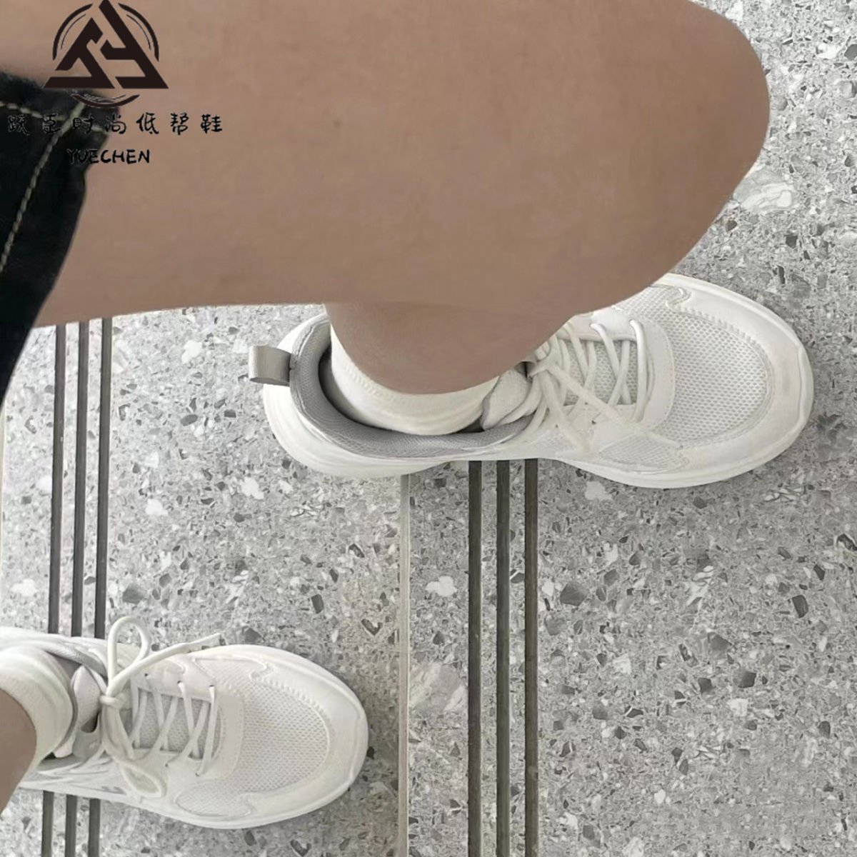 躍臣高顏值爆款休閒彈力薄款2023秋季新款厚底增高輕便跑步運動鞋