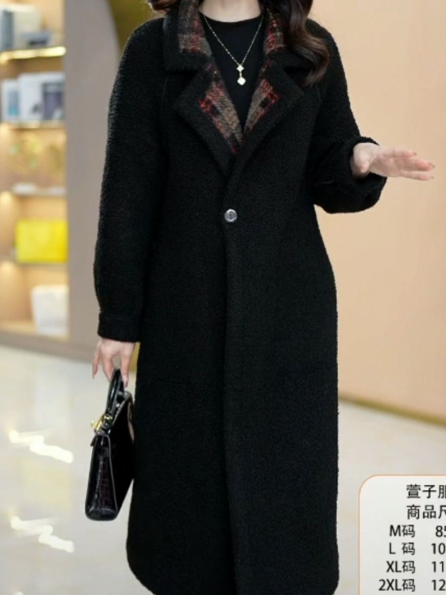 托卡毛雙面高檔呢大衣2023新款秋冬季時尚女裝加厚保暖風衣外套