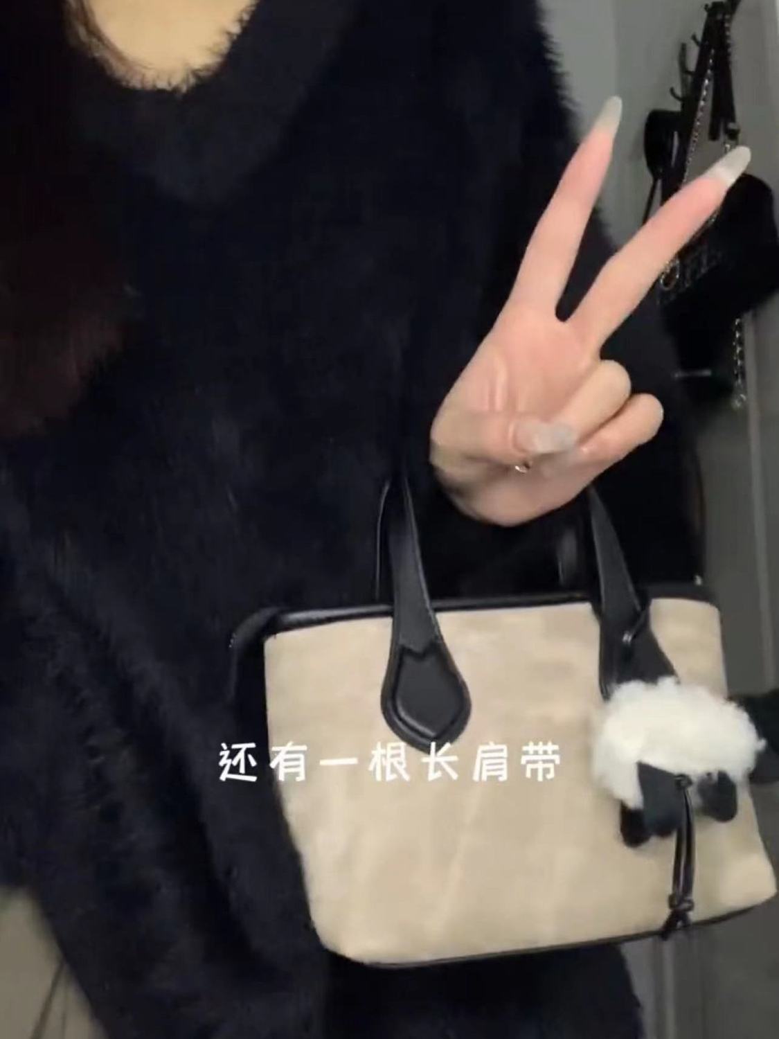 昭尚定製女包秋冬新款2023百搭單肩斜挎包水桶包小包包輕奢手提包