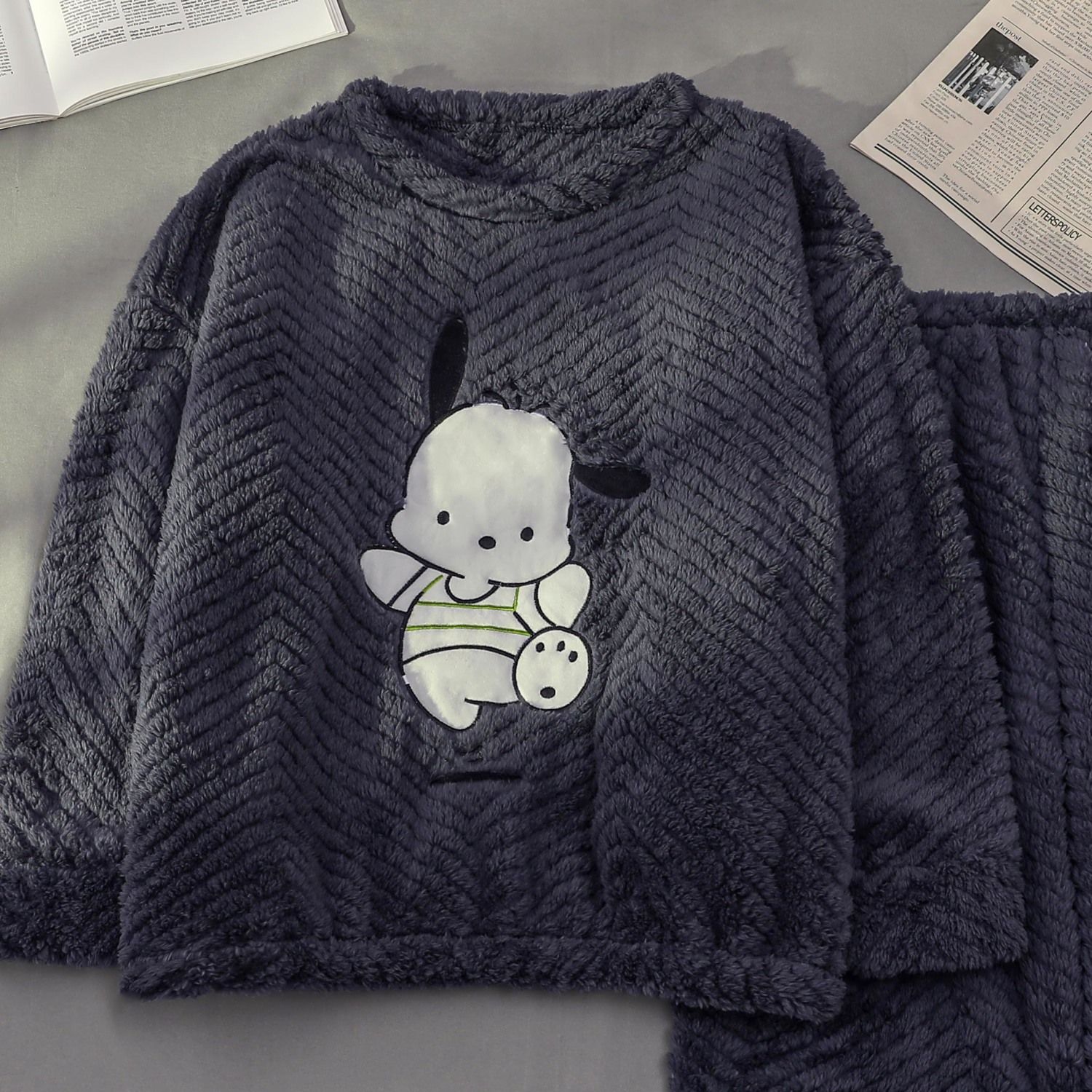 睡衣法蘭絨套頭女士秋冬款帕恰狗冬天珊瑚絨加厚可外穿家居服套裝