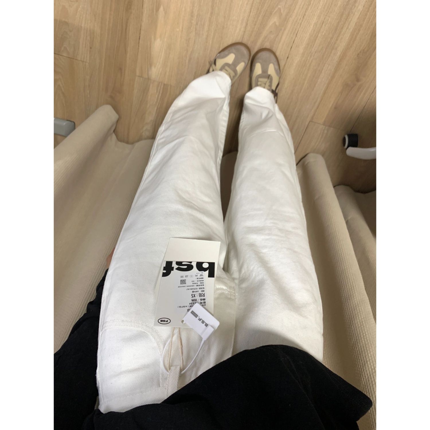 復古高腰闊腿白色小個子牛仔褲女新款ins寬鬆顯瘦百搭拖地長褲潮