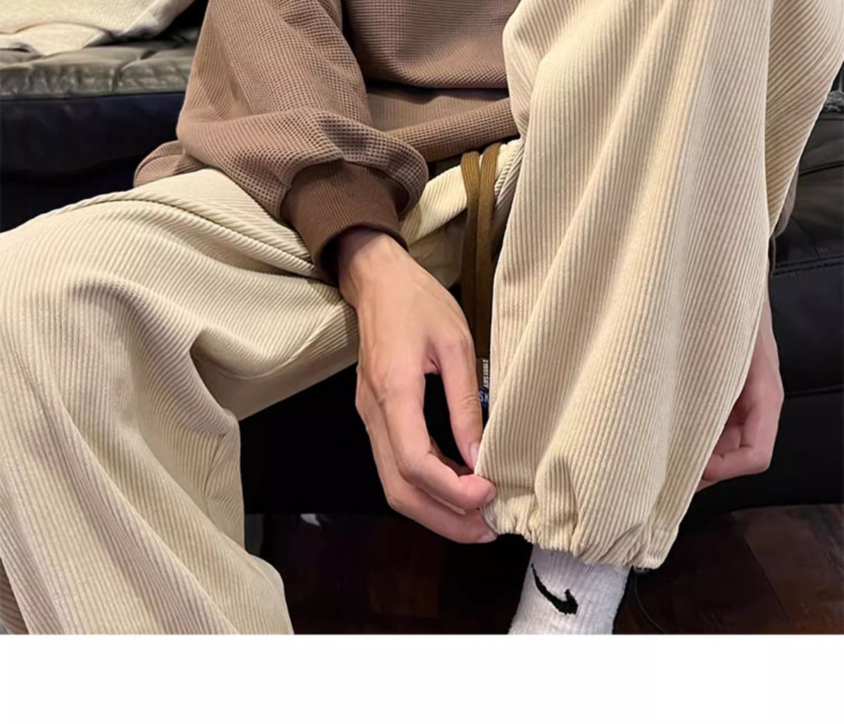 Herren Cordhose Gefüttert Gerade Geschnittene Freizeithose Warm_voghion.com
