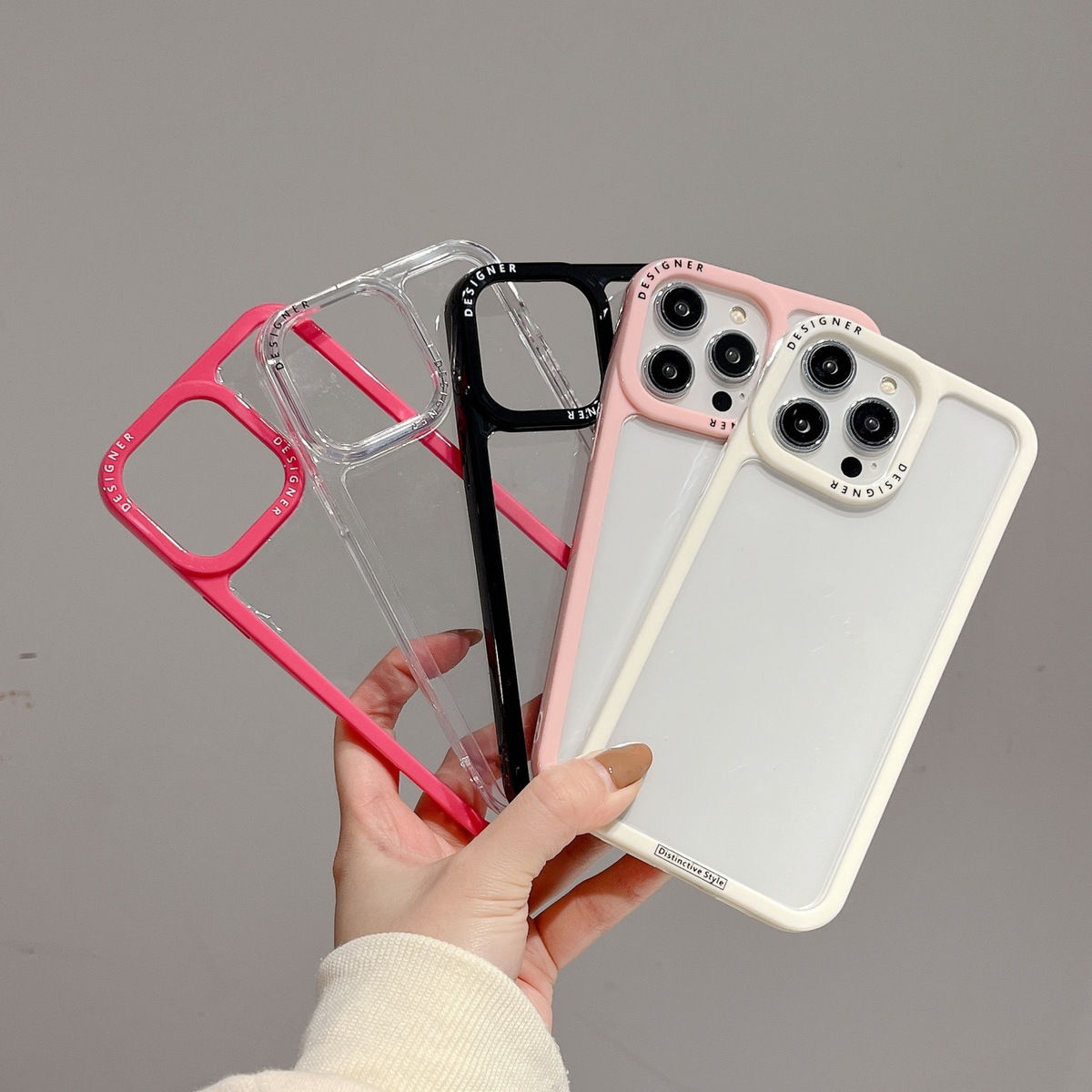 Instagram Wind 15promax Transparent Phone Case iPhone 14 Color Border 13promax Notch_voghion.com