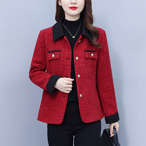 小香風外套女秋冬新款胖妹妹顯瘦洋氣小個子時尚氣質短款毛呢大衣