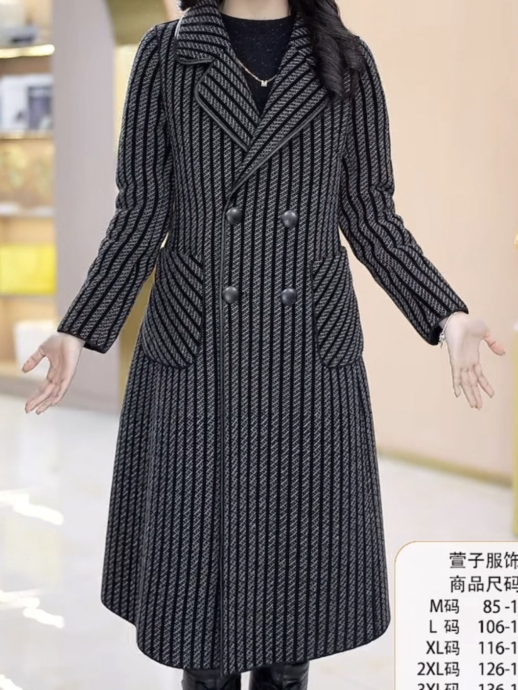 托卡毛雙面穿加厚外套2023秋冬新款雙面加厚時尚呢子大衣保暖外套