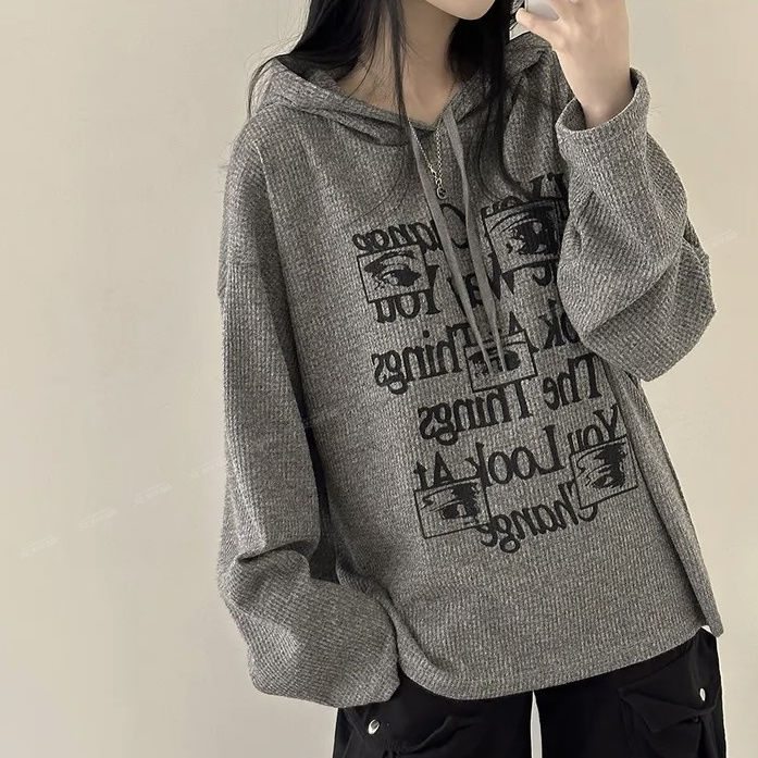高品質格子紋衛衣女士新款女裝薄款春秋冬加絨外套大碼上衣服網紅