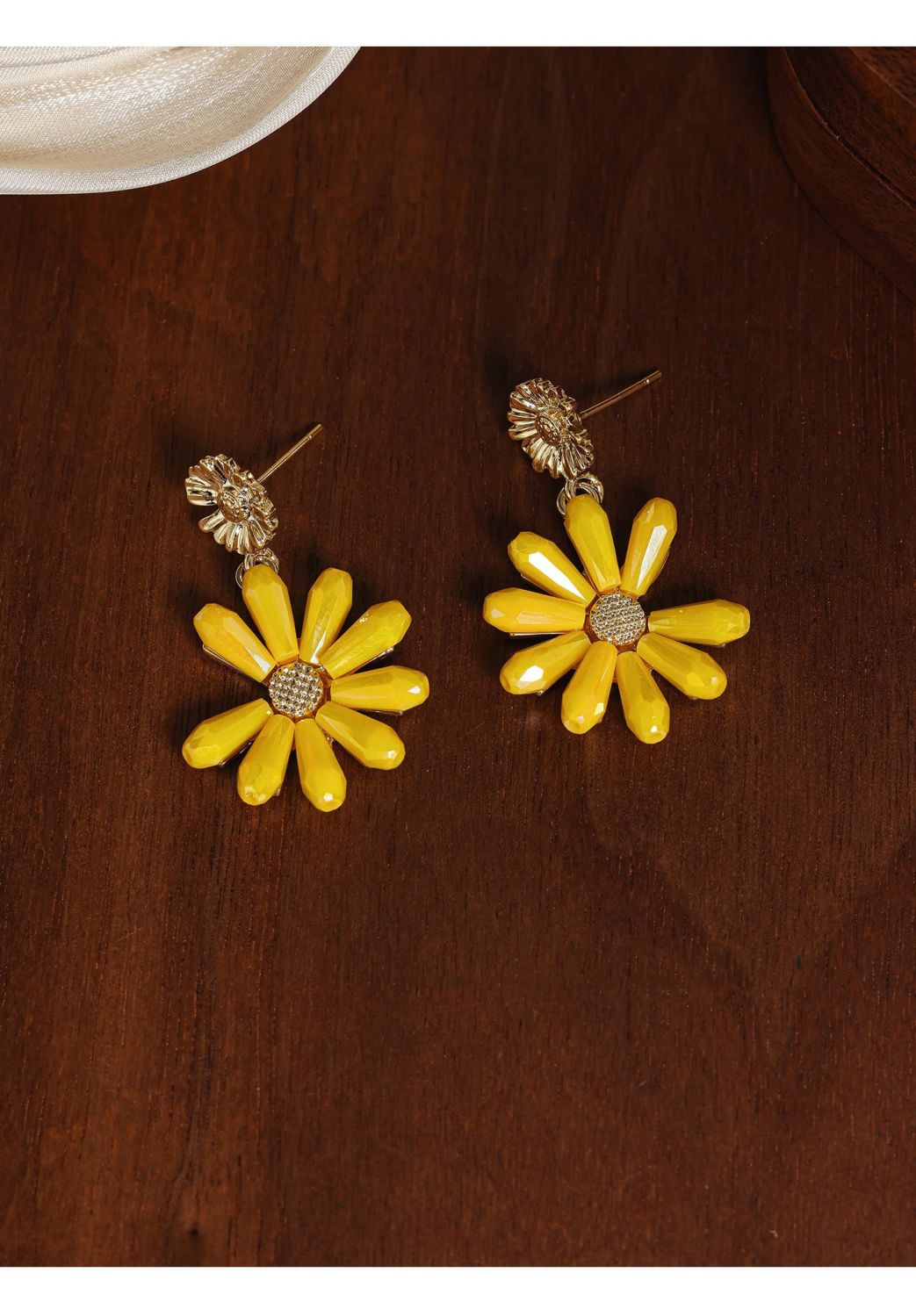 Ohrclips Mit Gänseblümchen Design Für Runde Und Eckige Gesichter_voghion.com