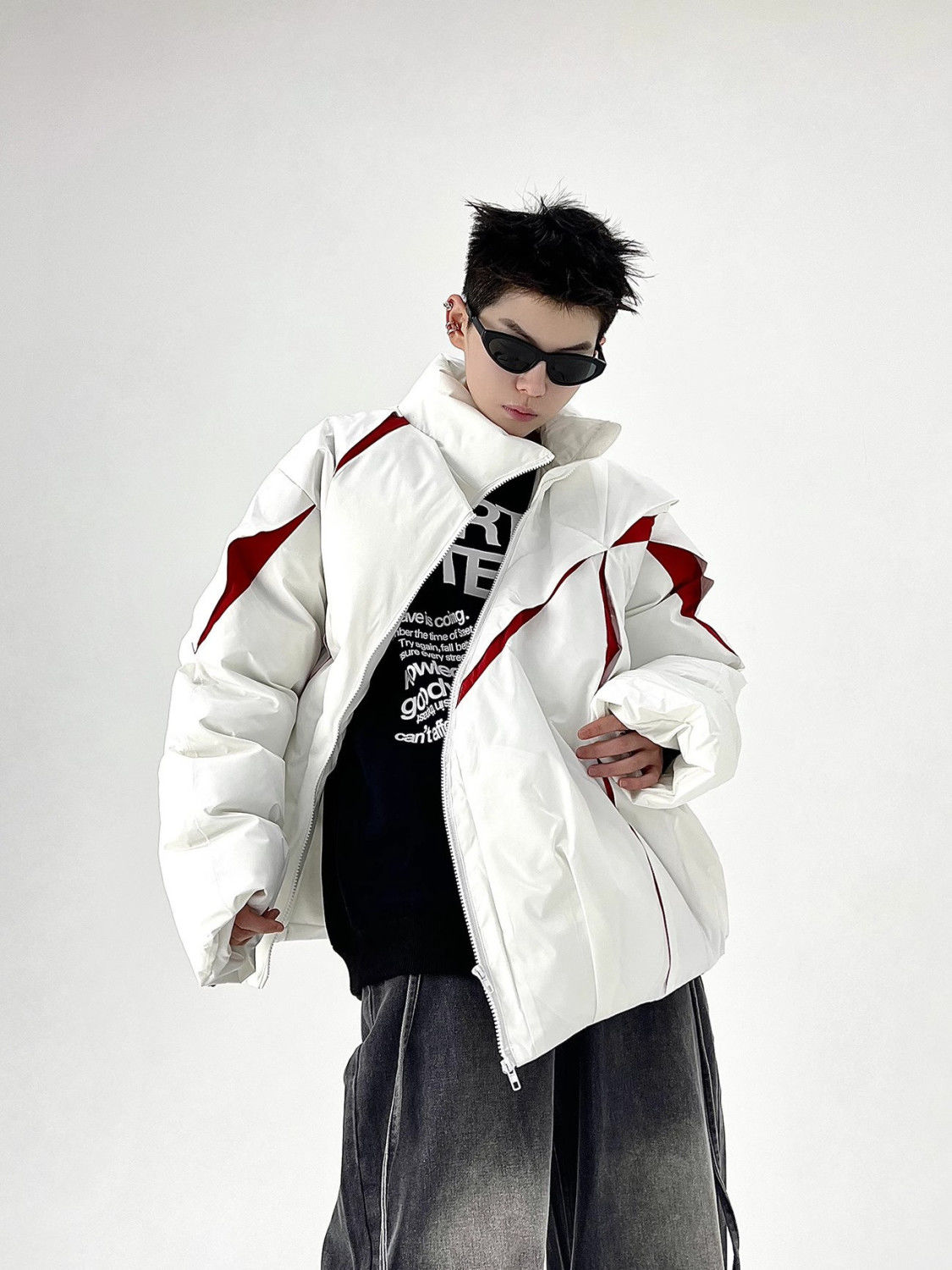 2024 Year of the Dragon, zodiac year, New Year's shirt, stand-up collar cotton coat, men's and women's winter thickened warm bread coat