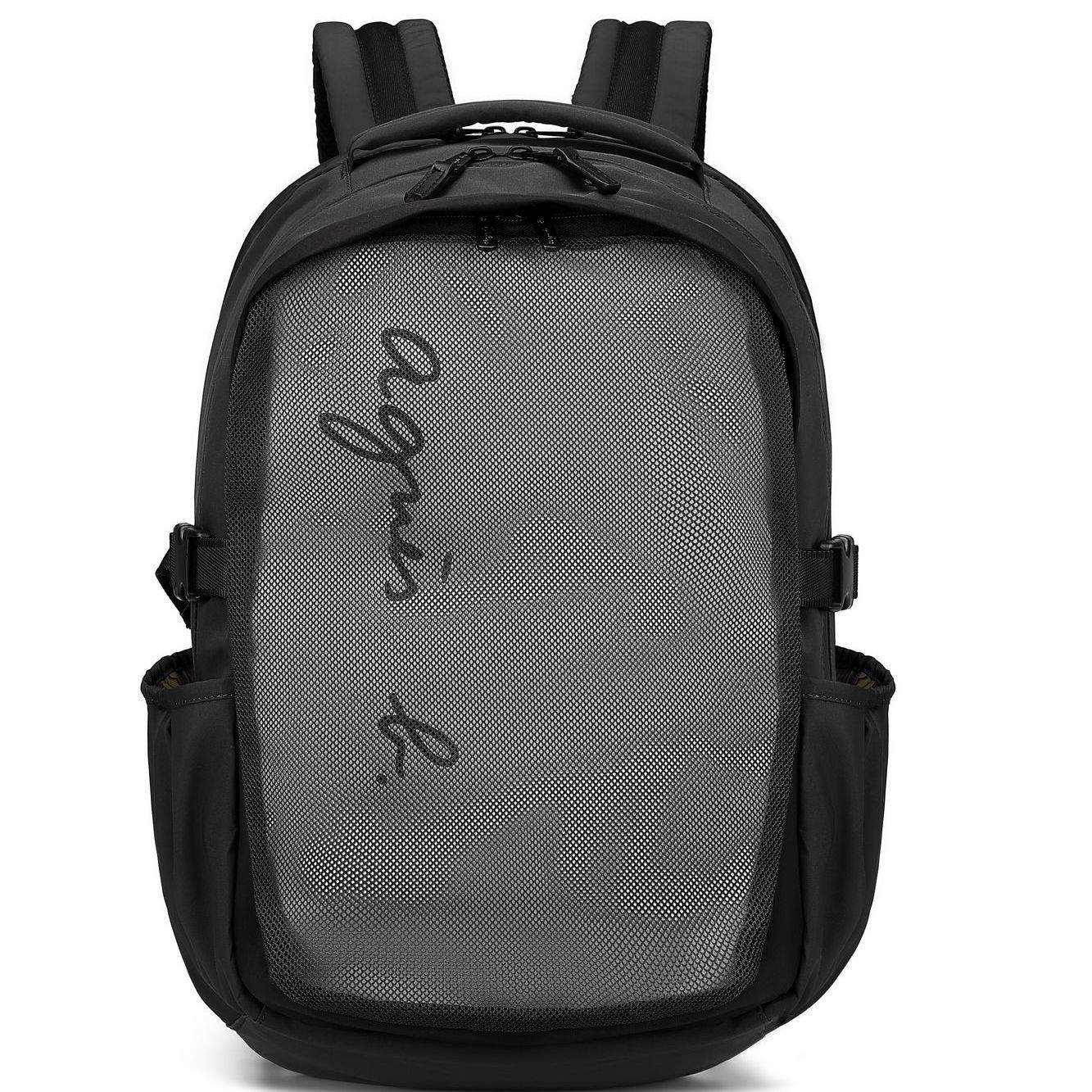 日本潮牌户外大容量多层次多功能商务电脑背包大学生双肩背包网纱