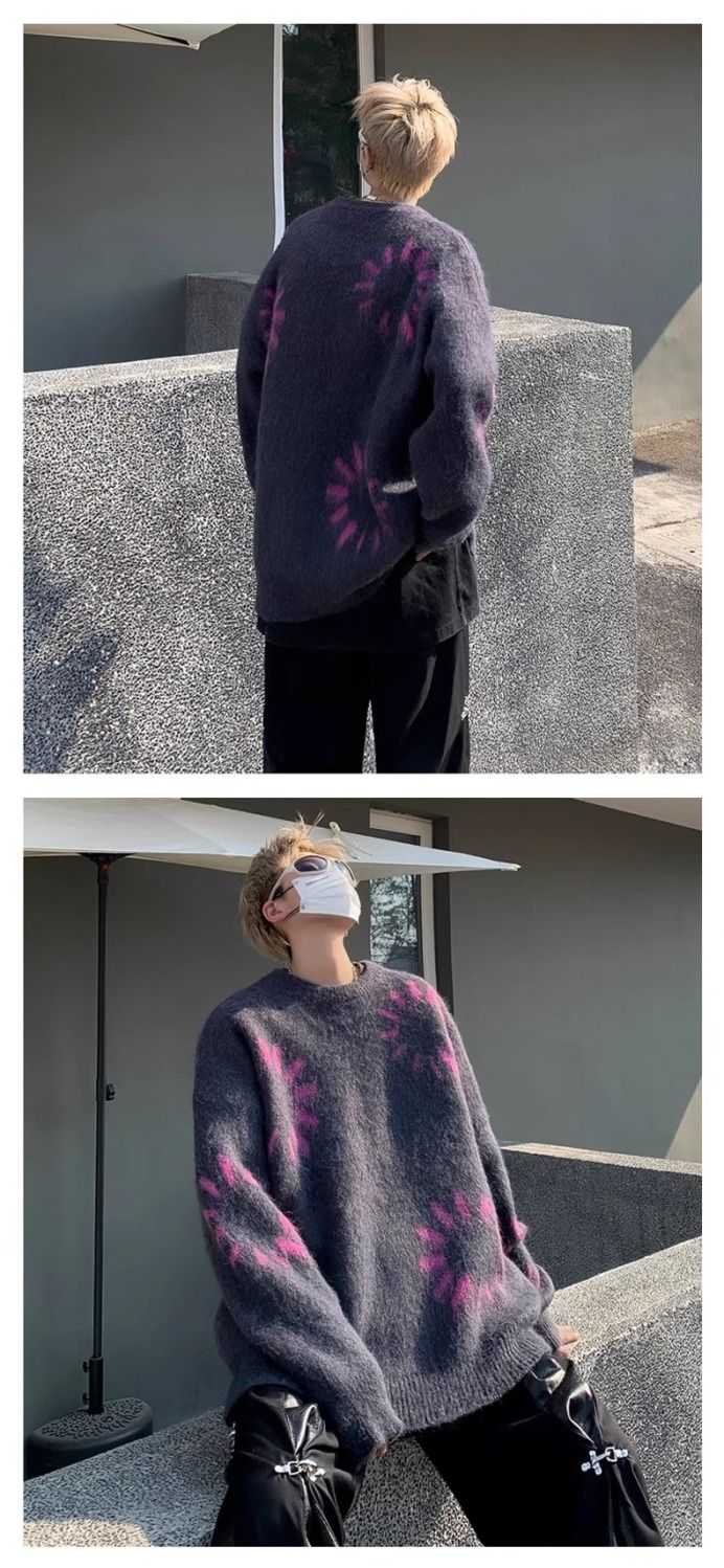 Men's Sweater Crew Neck Knit Jumper Unisex Winter Pullover_voghion.com