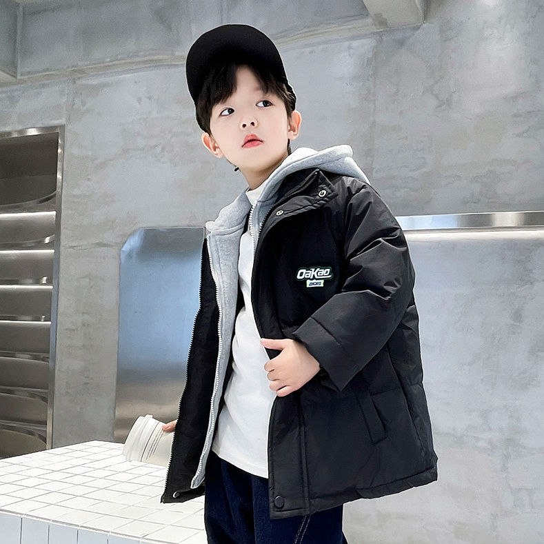 Boys' Down Jacket  New Style Fashionable Brand Children's Clothing Medium and Large Boys' Winter Clothes Children's Winter Thickened Jackets