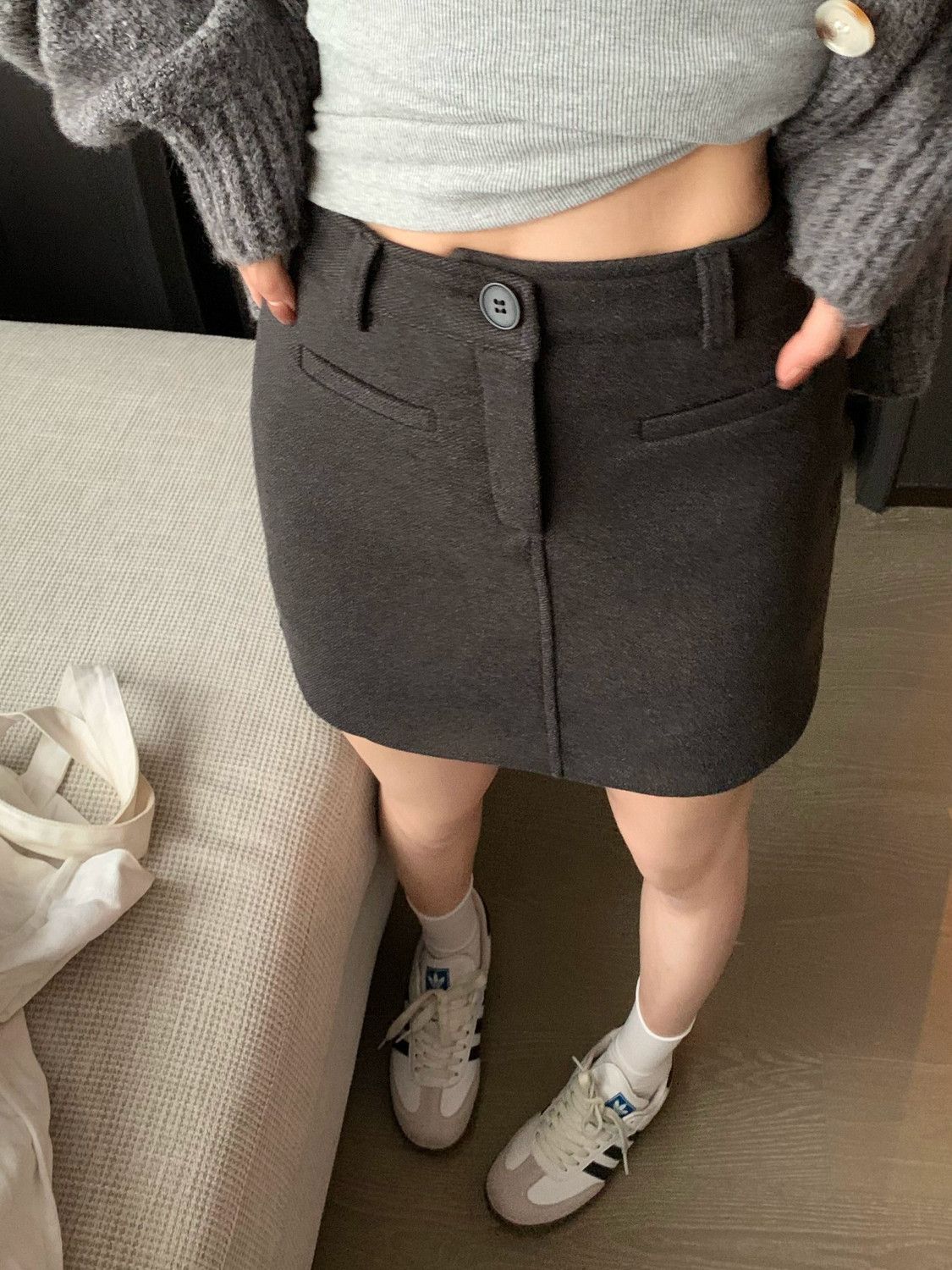 咖色毛呢半身裙女秋冬新款氣質高腰性感包臀裙百搭顯瘦a字短裙子