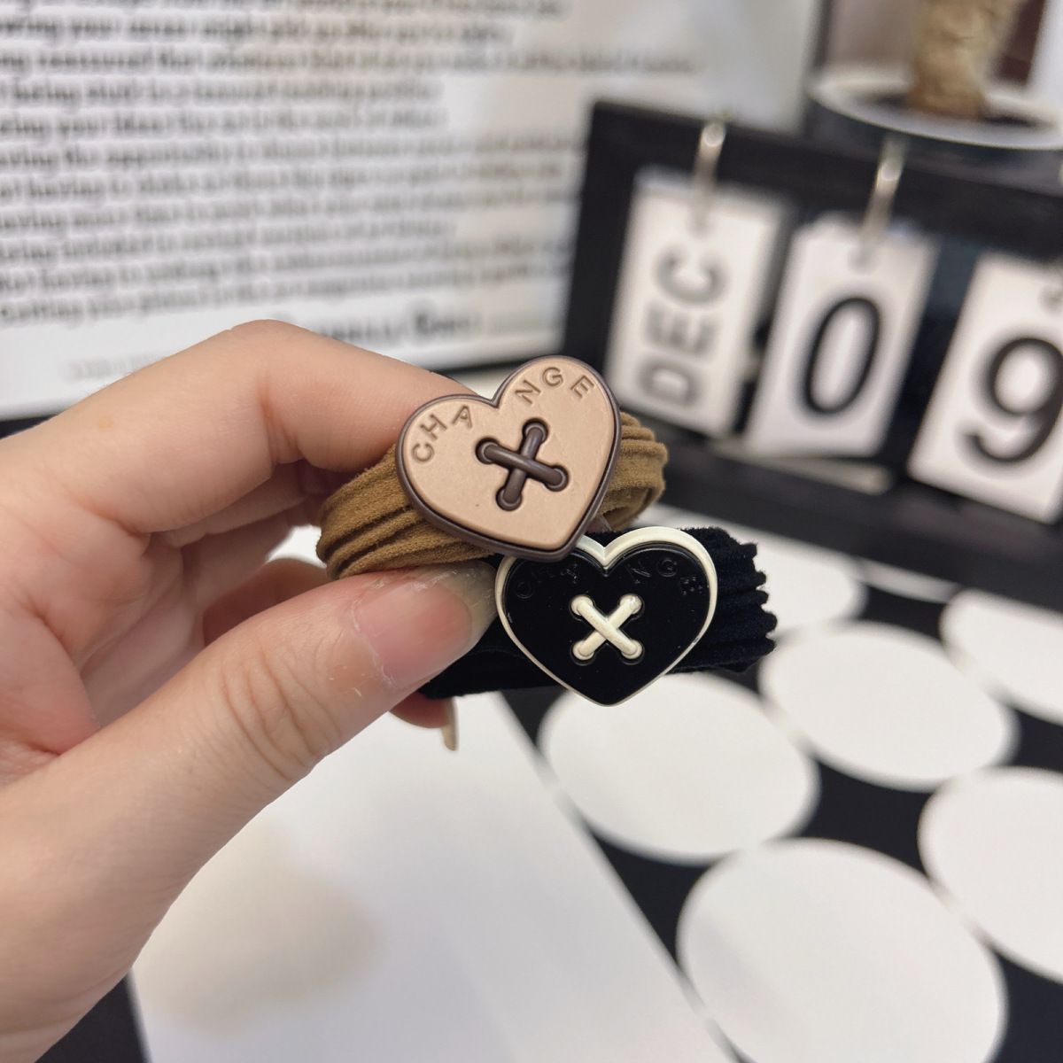 Sommer Elastisches Haargummi Mit Buchstaben Für Pferdeschwanz_voghion.com