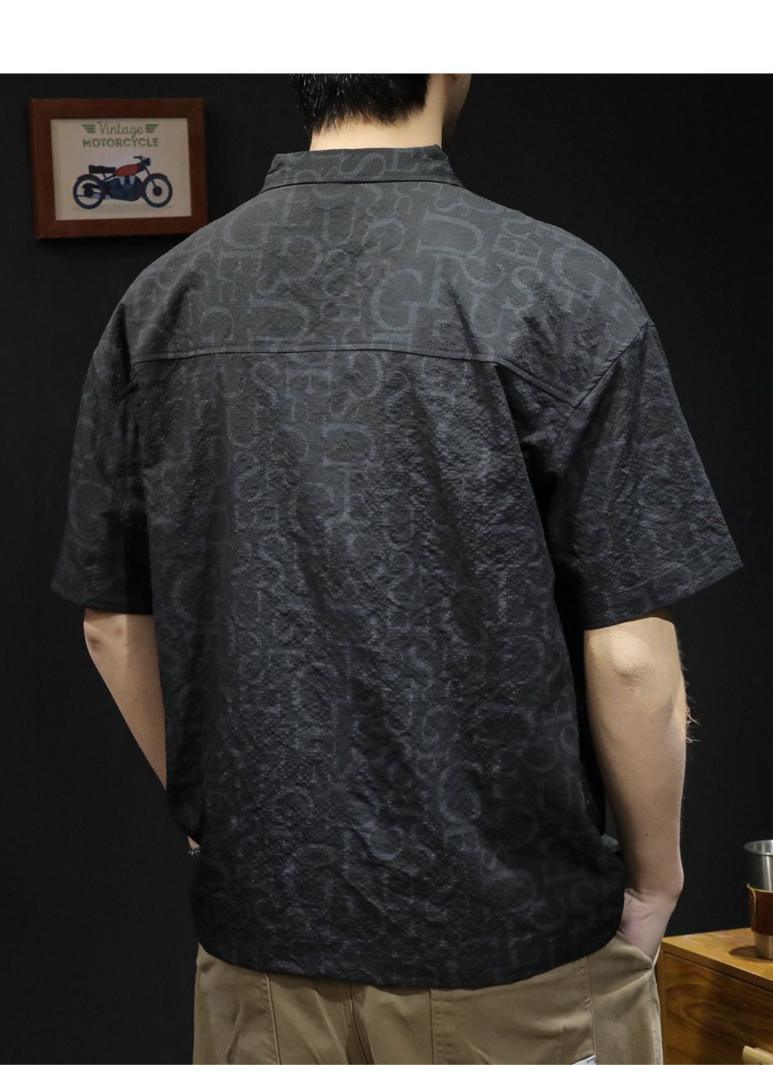 Polo américain à manches courtes pour homme, coupe ample, grande taille, marque tendance 2026, nouveau t-shirt à col rabattu_voghion.com