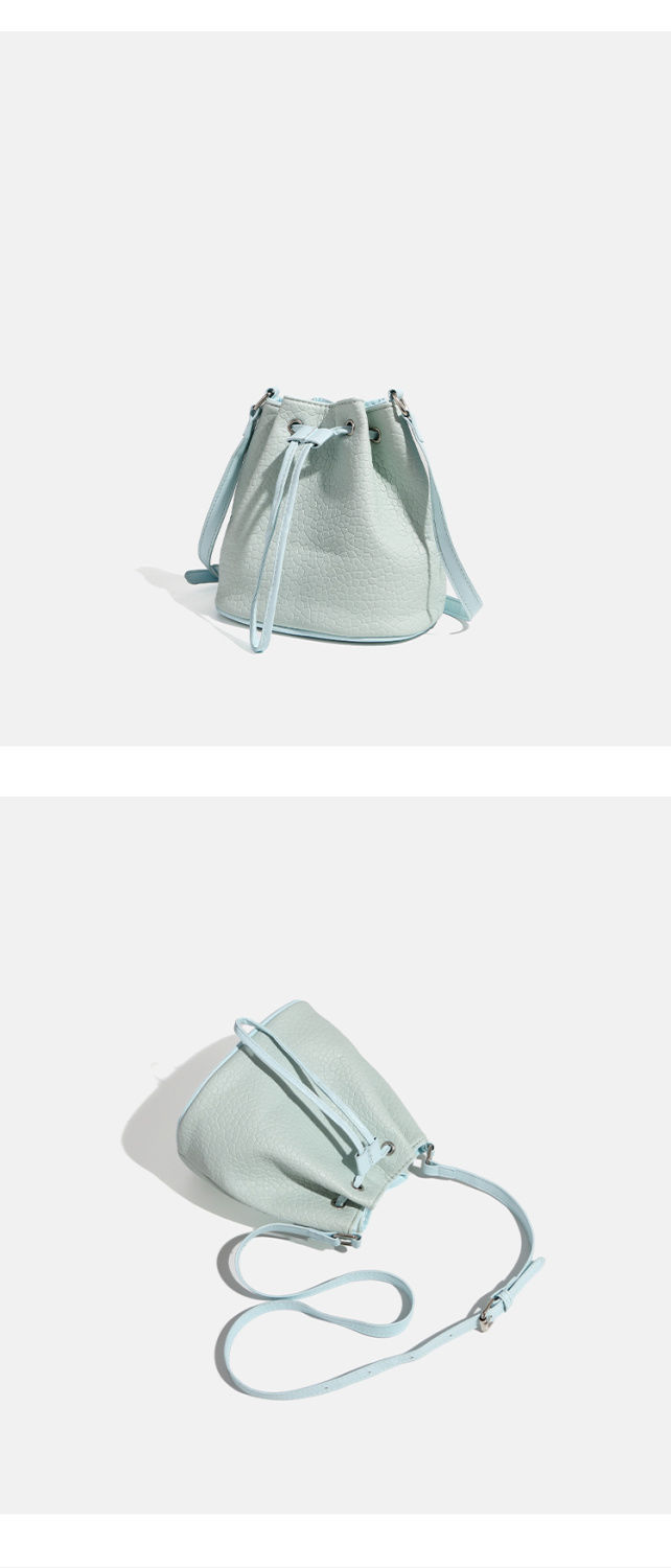 CHARHP&KEJNT Versatile Bucket Simple and Fresh Commuter Drawstring Single Shoulder Crossbody Bag_voghion.com
