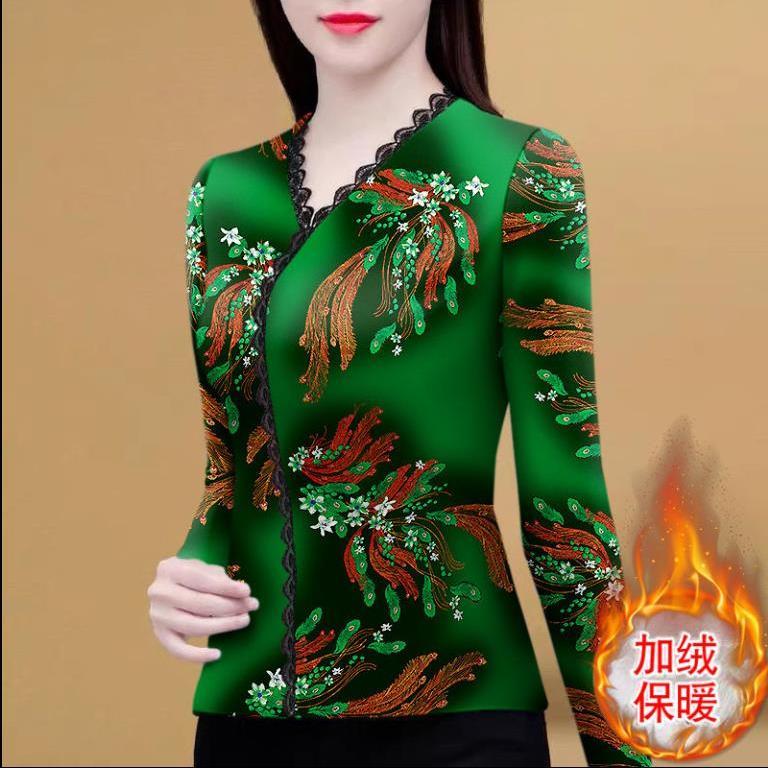 2023新款一體雙面德絨V領打底衫女長袖修身時尚百搭保暖上衣潮