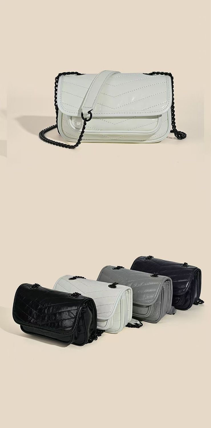 Borsa a tracolla da donna in vera pelle con catena elegante_voghion.com