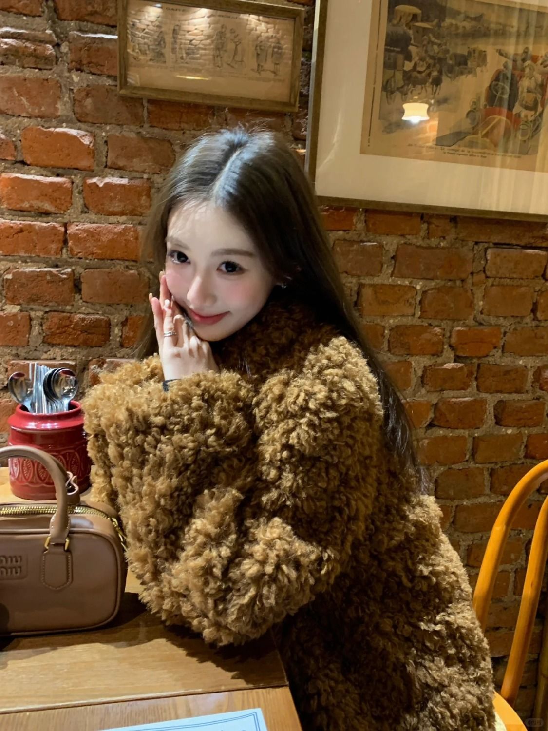 冬季新款時尚羊羔保暖外套女2023中長款寬鬆顯瘦皮草立領毛毛加厚