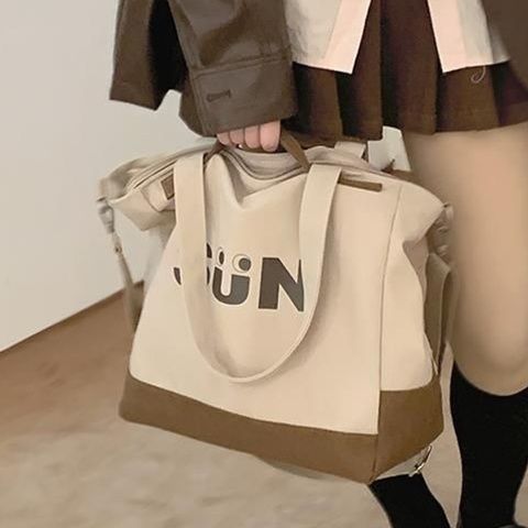2023 New Bags Women's Large Capacity Crossbody Bag Shoulder Commuting College Student Tote Bag Simple Versatile Tote Bag