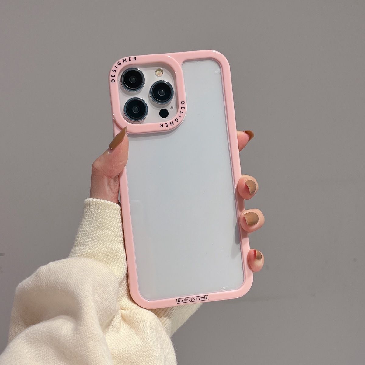 Instagram Wind 15promax Transparent Phone Case iPhone 14 Color Border 13promax Notch_voghion.com