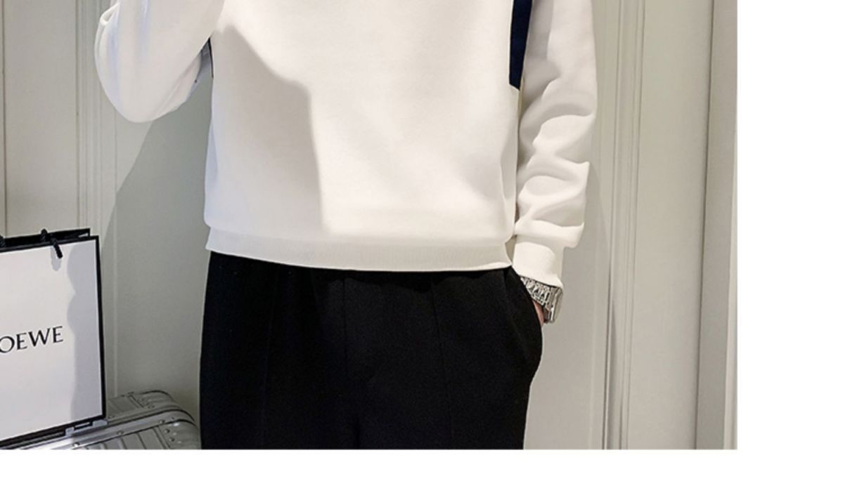 Sweater Men's Spring and Autumn 2023 New Pi Shuai Trendy Brand Contrast Colored Polo Shirt Men's Fashion Versatile Top_voghion.com