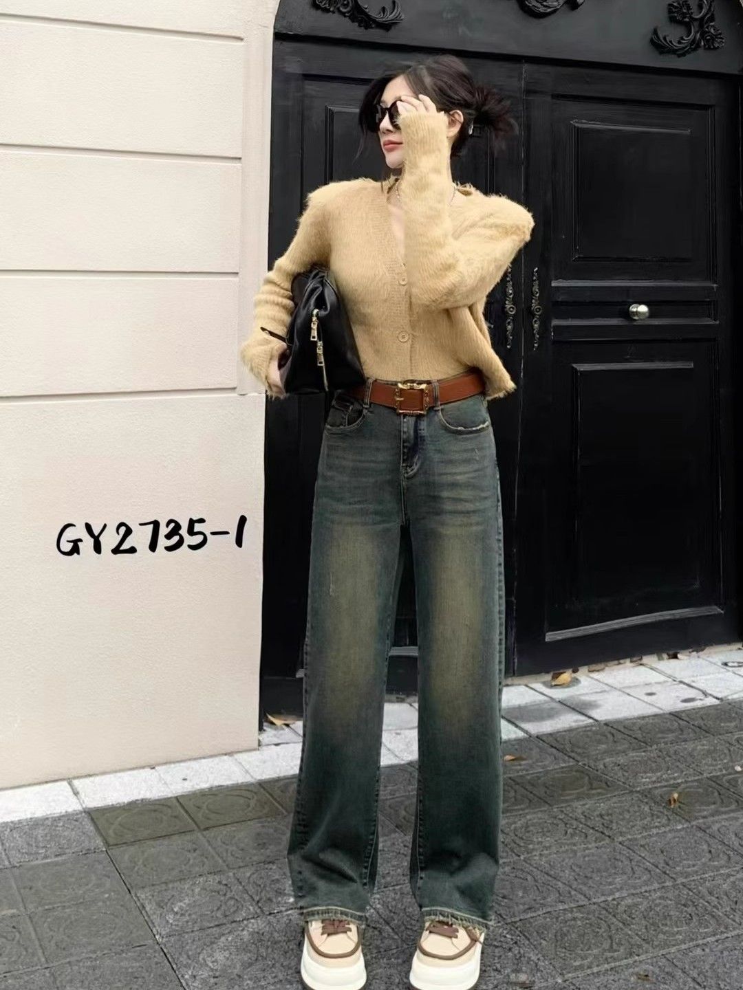 大碼直筒牛仔褲女秋季2023年新款爆款胖mm顯瘦窄版拖地闊腿褲子