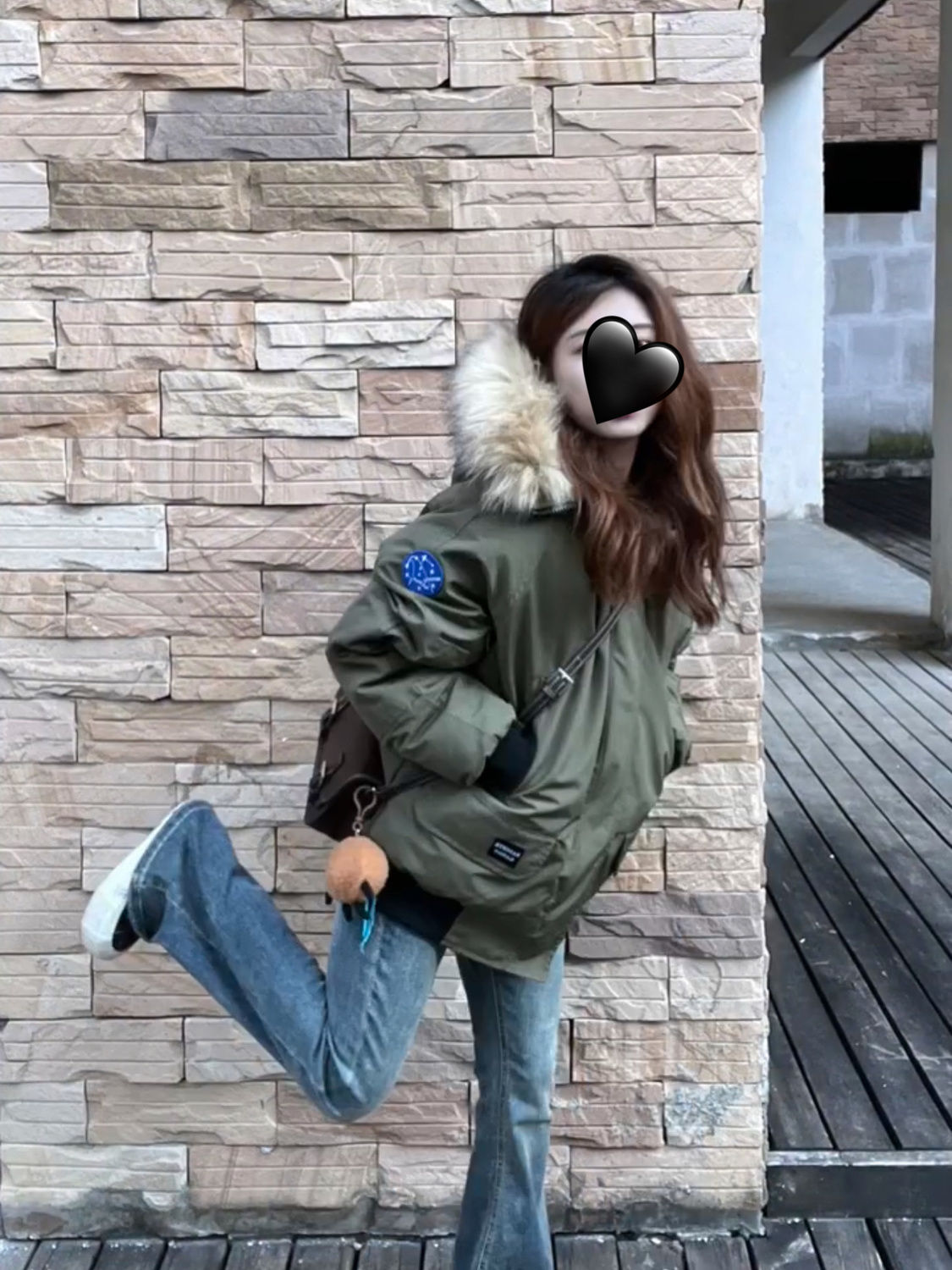 Large fur collar hooded down cotton coat for women in winter new style retro American style oversized loose thickened workwear style cotton coat