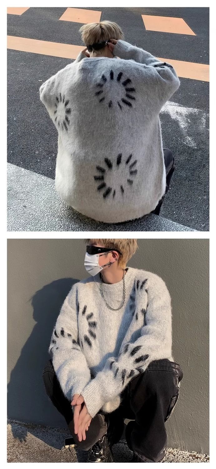 Men's Sweater Crew Neck Knit Jumper Unisex Winter Pullover_voghion.com