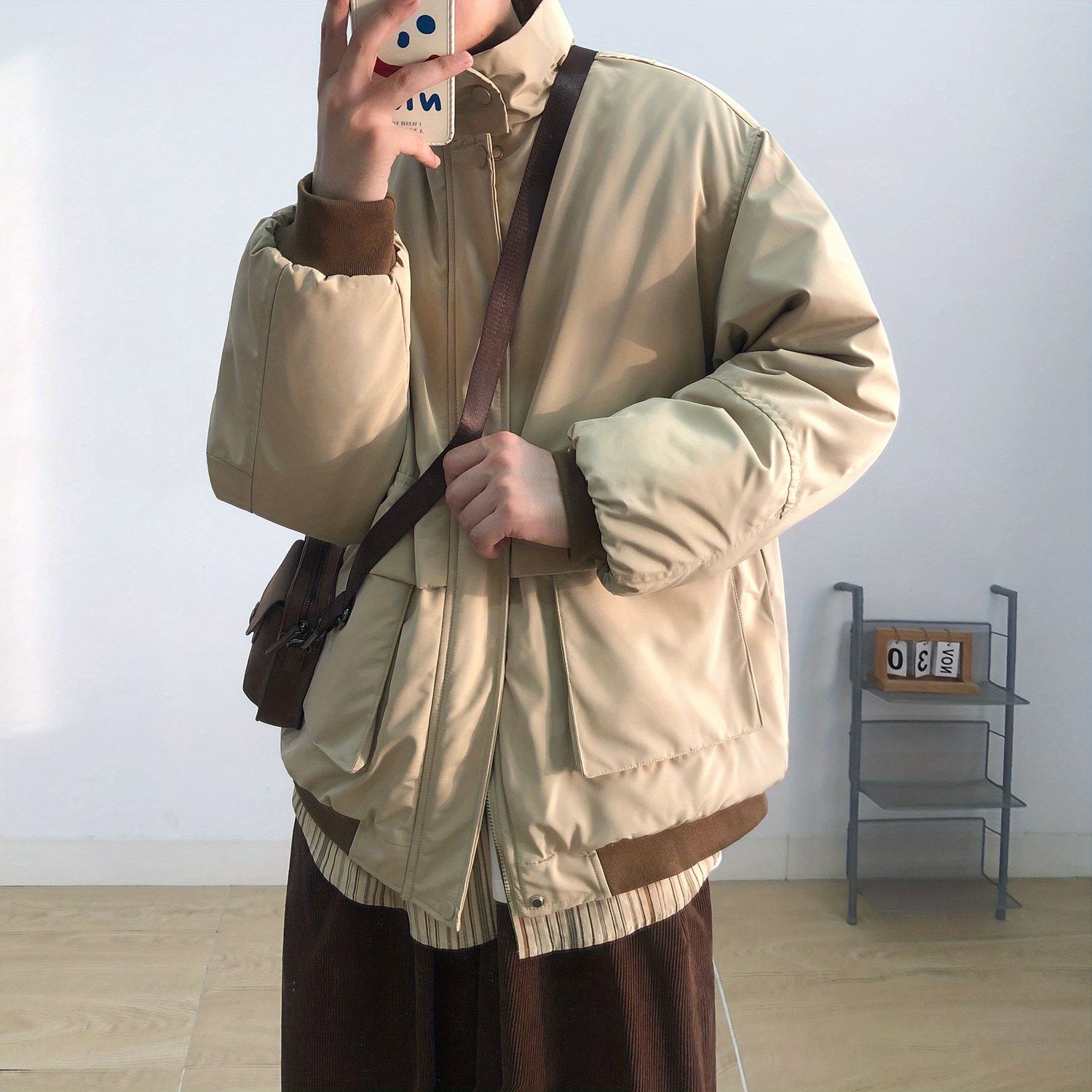 两件装/单件日系cityboy工装棉服男加厚立领夹克棉衣外套冬季套装