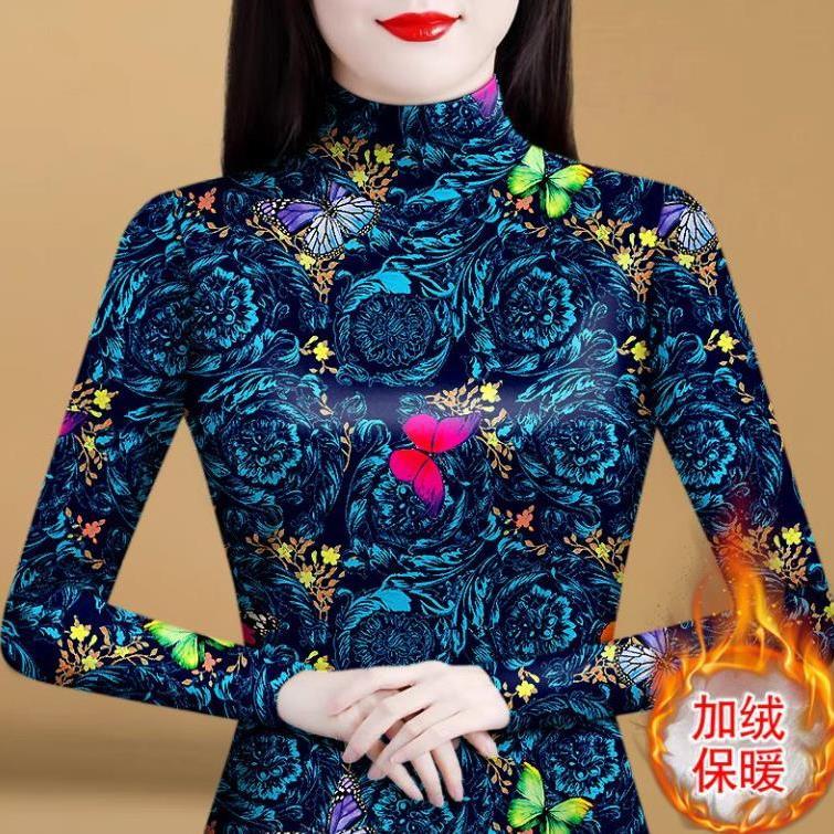 2023新款一體雙面德絨半高領打底衫女長袖修身時尚百搭保暖上衣潮