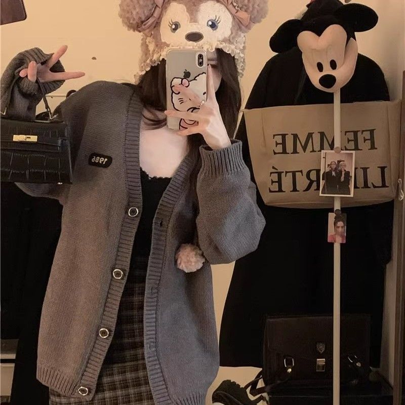 2023 New Autumn and Winter Design 1986 Loose Sweater Women's Niche Casual Cardigan Wool Jacket Trendy Ins