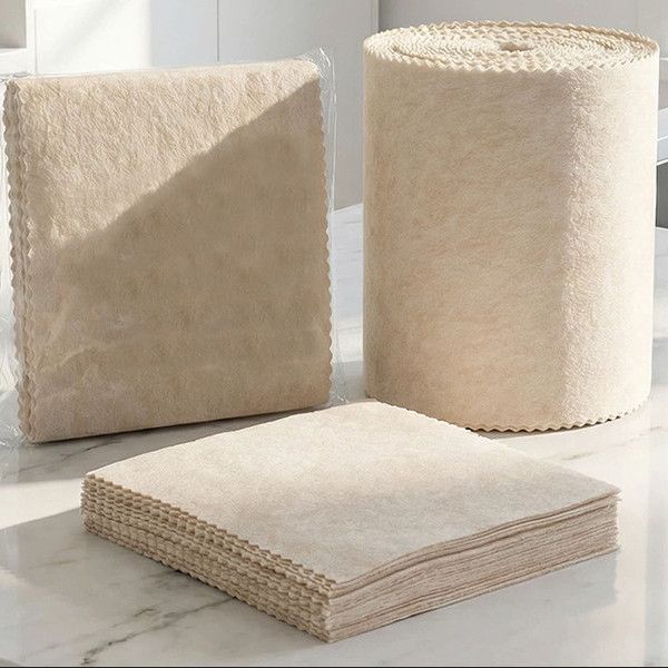 Loofah Dishcloth Kitchen Special Absorption Non-Stick Oil Dishwashing Cloth Easy To Clean New Style Non-Shedding_voghion.com