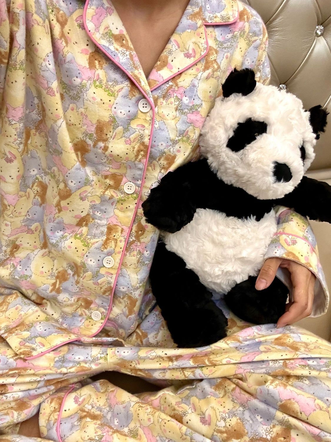 少女可愛卡通兔子睡衣女春秋季新款網紅風長袖長褲甜美家居服套裝