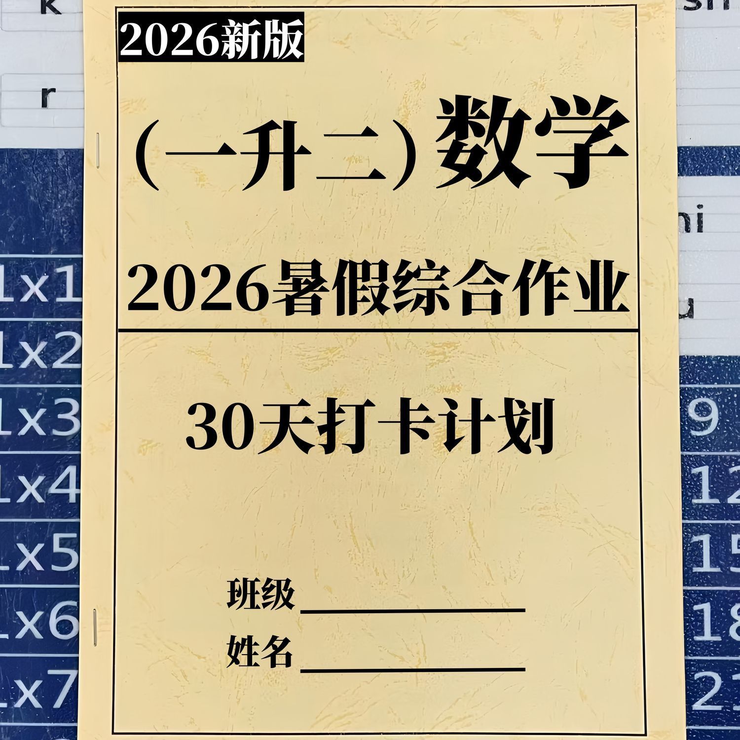 2026新一升二语文数学暑假综合作业练习打卡30天计划衔接每日一练