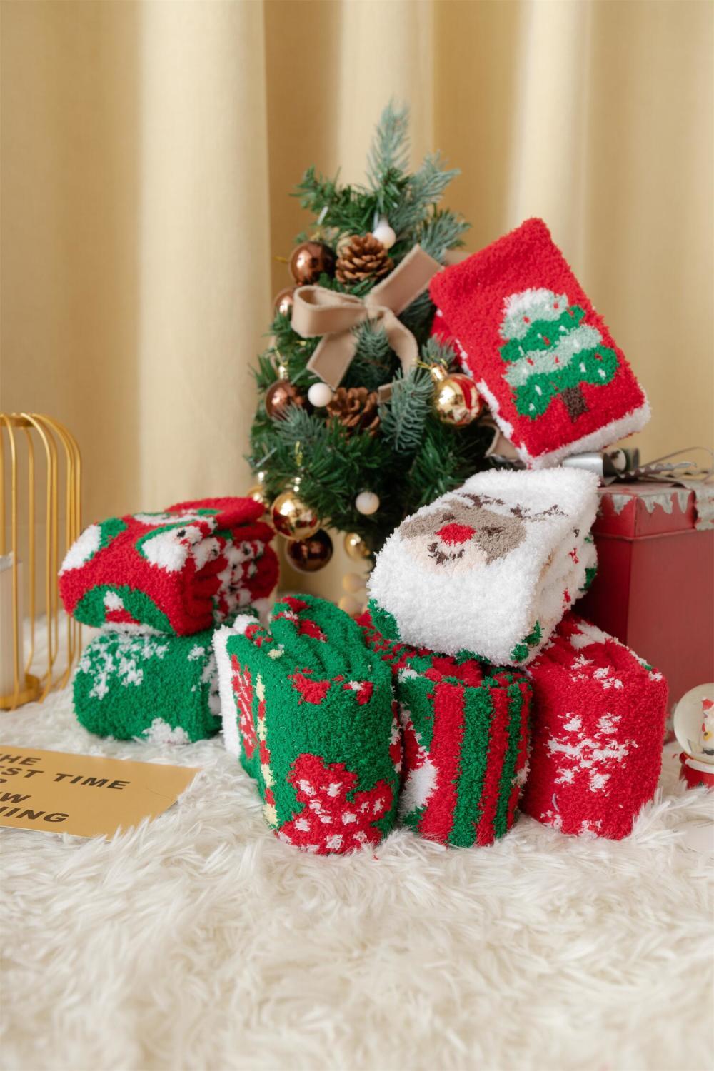 Cute Christmas socks, comfortable, warm, thick, and plush, full of festive atmosphere. Wishing you a happy Christmas_voghion.com