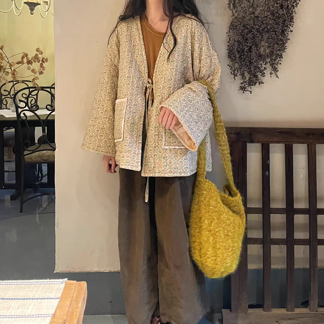 Little黃果樹軟絨軟單肩斜挎呢子背包潮流百搭韓系氣質ins大容量