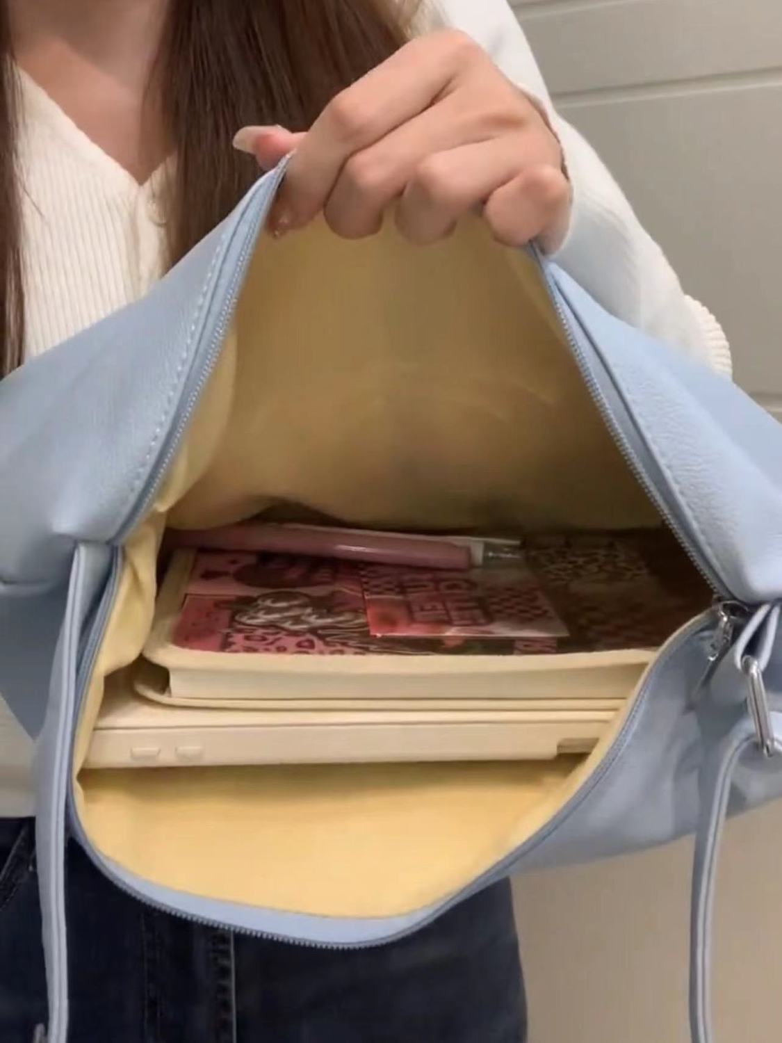 今年流行休閒斜跨包包女2023新款簡約ins百搭學生上課通勤單肩包